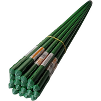 Twenty (20) Strong Steel Garden Stakes (available in lengths of:  3', 4', 5', and 6') All plant sticks are 7/16" diameter. Extra Grabby Coating