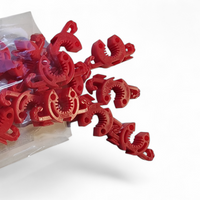 Dark Green C-BITE Garden Stake Clips for 7/16" Garden Stakes (In quantities of 26, 100 and 1000)