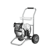 Heavy Duty Garden Hose Reel Cart-2 Wheels - Stainless Steel Made By Giraffe Tools