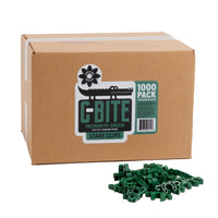 Dark Green C-BITE Garden Stake Clips for 7/16" Garden Stakes (In quantities of 26, 100 and 1000)