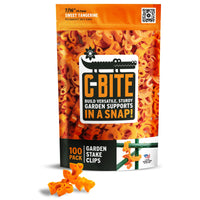 Dark Green C-BITE Garden Stake Clips for 7/16" Garden Stakes (In quantities of 26, 100 and 1000)