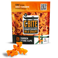 Dark Green C-BITE Garden Stake Clips for 7/16" Garden Stakes (In quantities of 26, 100 and 1000)