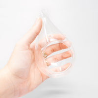 Set of 3 Teardrop Beach Terrariums with White Sand And Air Plant