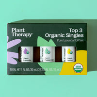 Top 3 Organic Singles Essential Oil Set By Plant Therapy