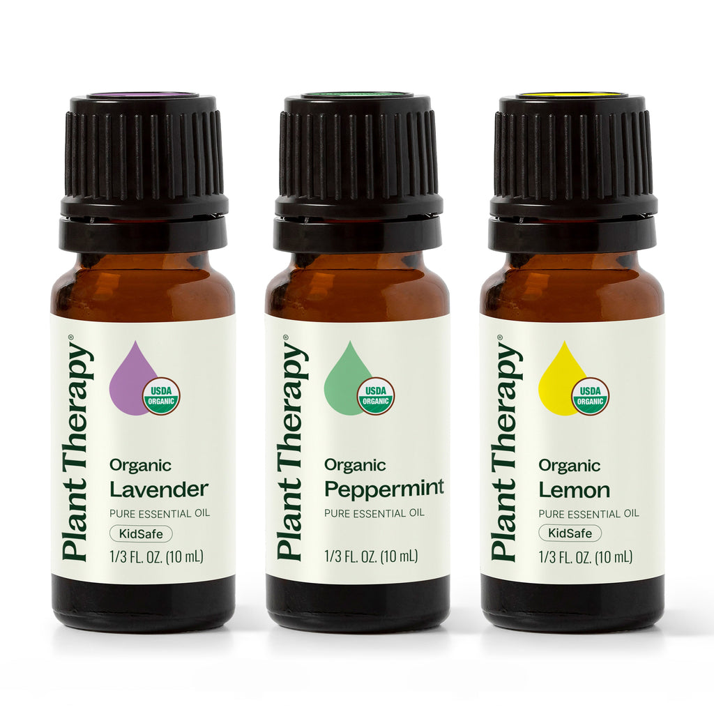 Top 3 Organic Singles Essential Oil Set By Plant Therapy