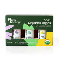 Top 3 Organic Singles Essential Oil Set By Plant Therapy