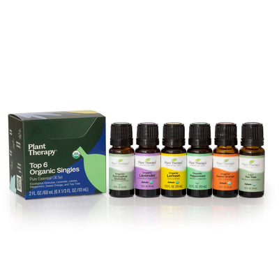 Top 6 Organic Singles Essential Oil Set By Plant Therapy