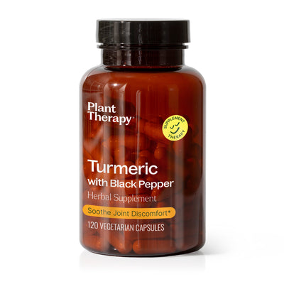 Turmeric with Black Pepper Herbal Supplement - 120 Capsules By Plant Therapy