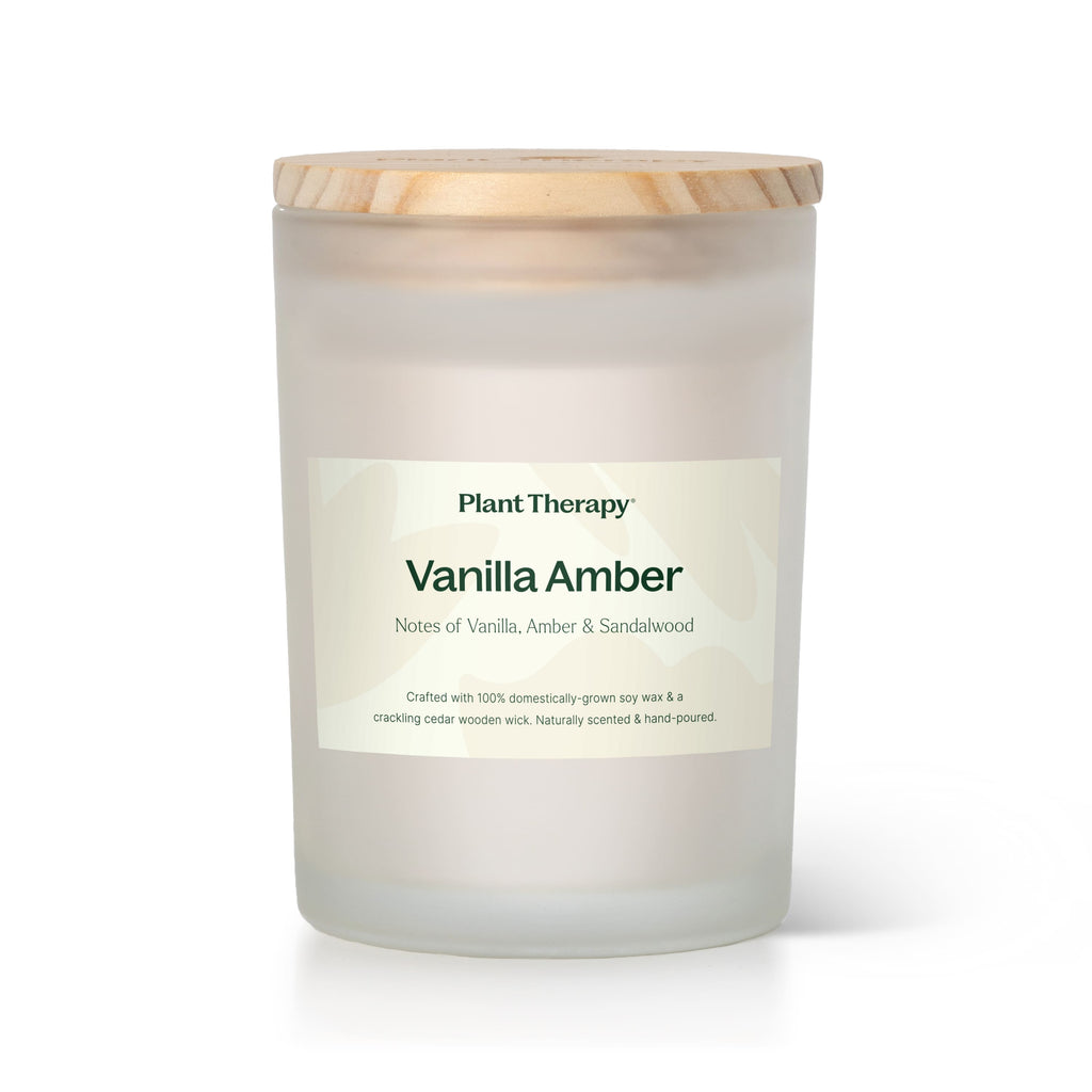 Vanilla Amber Naturally Scented Candle By Plant Therapy