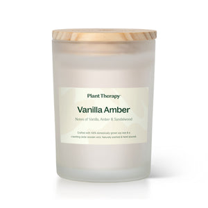 Vanilla Amber Naturally Scented Candle By Plant Therapy