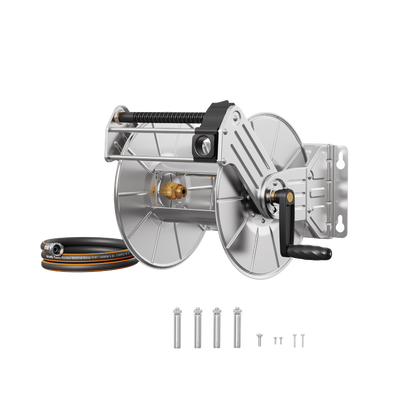 Wall Mounted Hose Reel-Stainless Steel-Heavy Duty Made By Giraffe Tools