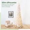 13’ Slim White Artificial Christmas Tree with 1350 Warm White LED Lights and 3924 Bendable Branches