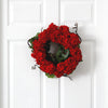 17” Geranium Artificial Wreath