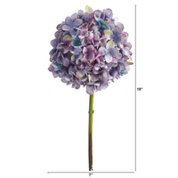 19” Artificial Hydrangea Flower (Set of 3 Silk Flower Stems)