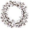 20” Cotton Ball Artificial Wreath