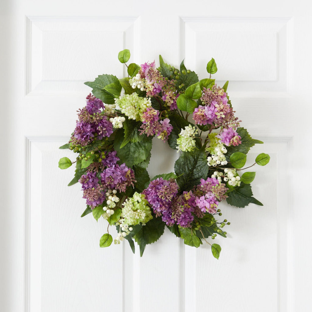 20" Artificial Hanel Lilac Wreath