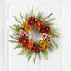 20" Mixed Flower Artificial Wreath