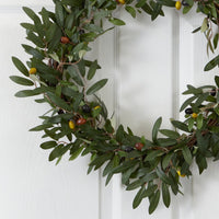 20" Artificial Olive Wreath