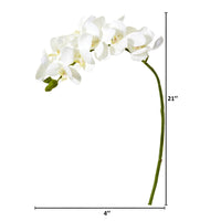21” Artificial Phalaenopsis Orchid Flower (Set of 6)