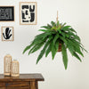 22" Artificial Large Boston Fern Hanging Basket