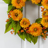 22" Golden Sunflower Artificial Wreath