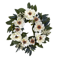 22" Magnolia Artificial Wreath