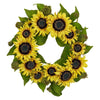 22" Sunflower Artificial Wreath