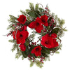 24” Amaryllis Artificial Wreath