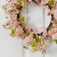 24" Cherry Blossom Artificial Wreath