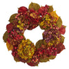 24” Fall Hydrangea Artificial Wreath