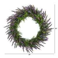 24” Lavender Artificial Wreath