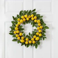 24” Lemon Artificial Wreath