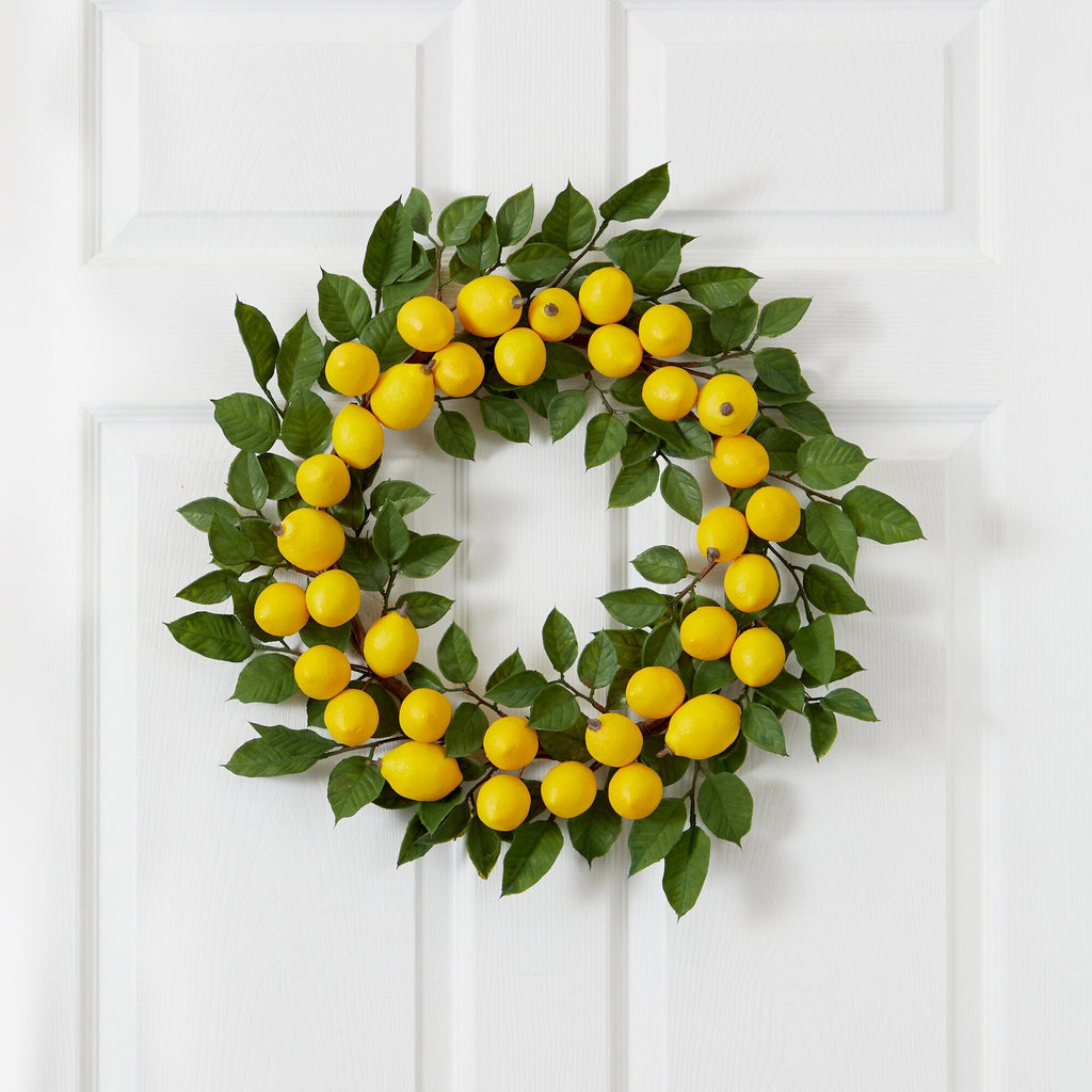 24” Lemon Artificial Wreath