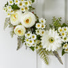 24” Mixed Daisy’s and Ranunculus Artificial Wreath