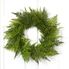 24” Mixed Fern Artificial Wreath