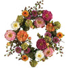 24" Mixed Peony Artificial Wreath
