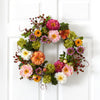 24" Mixed Peony Artificial Wreath