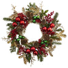24” Ornament, Pine & Pine Cone Artificial Wreath