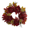 24” Peony Sedum Artificial Wreath