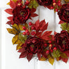 24” Peony Sedum Artificial Wreath