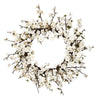 24” Silk Plum Blossom Artificial Wreath