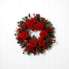 24" Poinsettia Artificial Wreath
