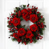 24" Poinsettia Artificial Wreath