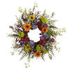 24” Spring Garden Artificial Wreath w/Twig Base