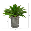 26” Agave Succulent Artificial Plant in Vintage Metal Planter