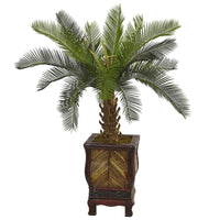 3’ Cycas Artificial Tree in Wood Planter