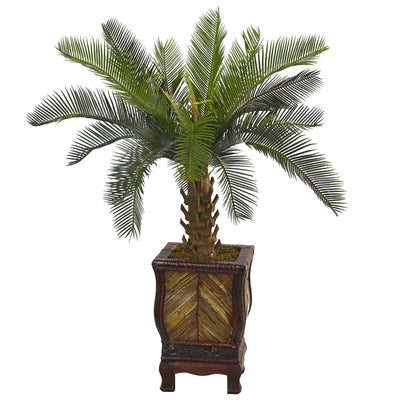 3’ Cycas Artificial Tree in Wood Planter