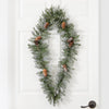 3' Holiday Christmas Geometric Diamond Frosted Artificial Wreath w/ Pinecones & 50 Warm White LED Lights