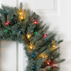 30” Artificial Pine Wreath w/Colored Lights