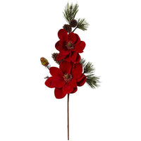 36” Magnolia and Pine Artificial Flower (Set of 2)